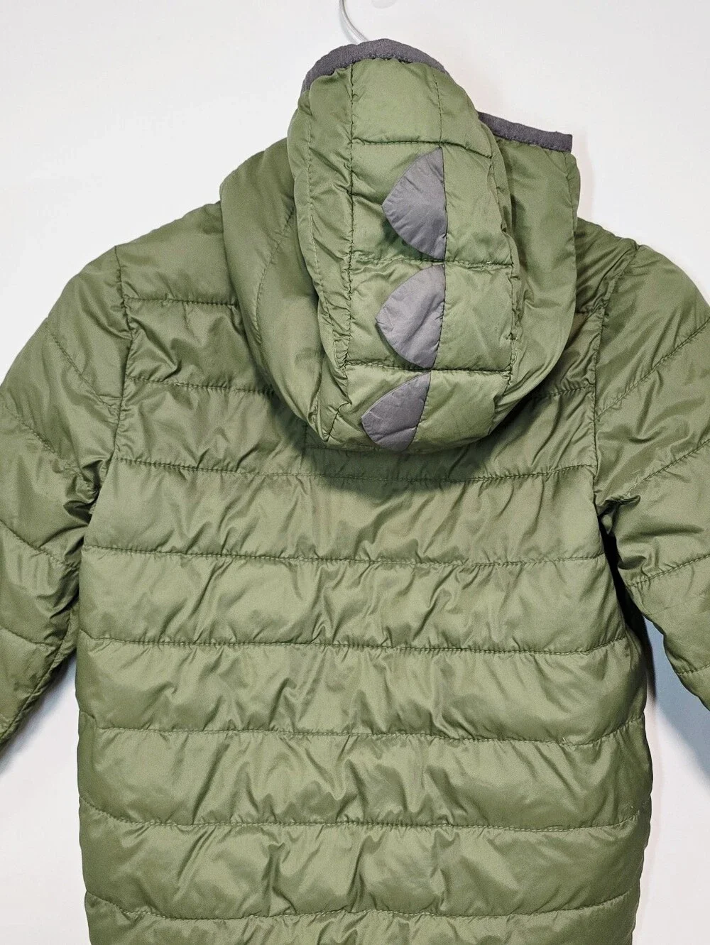 Gap Kids Olive Green Hooded Primaloft green dinosaur Puffer Jacket 5.